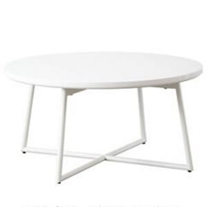 鏡面円形テーブル ホワイト