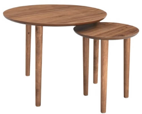 天然木ラウンドネストテーブル